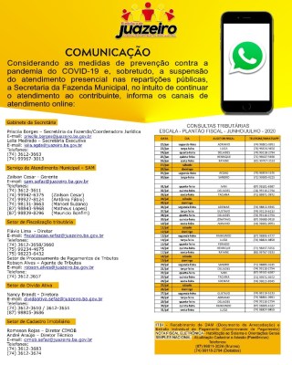 secretaria-da-fazenda-de-juazeiro-disponibiliza-contatos-para-atendimento-a-distancia