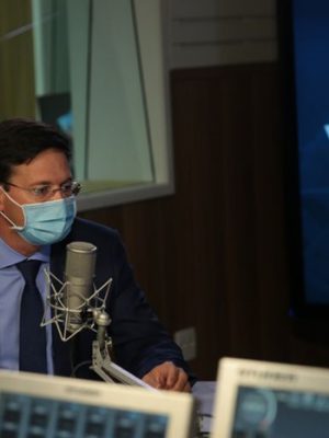 O  ministro da Cidadania,João Roma, participa do programa A Voz do Brasil