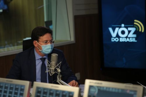 O  ministro da Cidadania,João Roma, participa do programa A Voz do Brasil